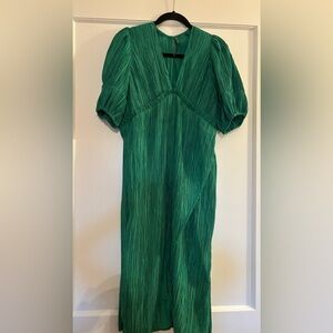 Anthropologie puff sleeved midi dress